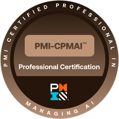 PMI Certified Professional in Managing AI (PMI-CPMAI)™ badge